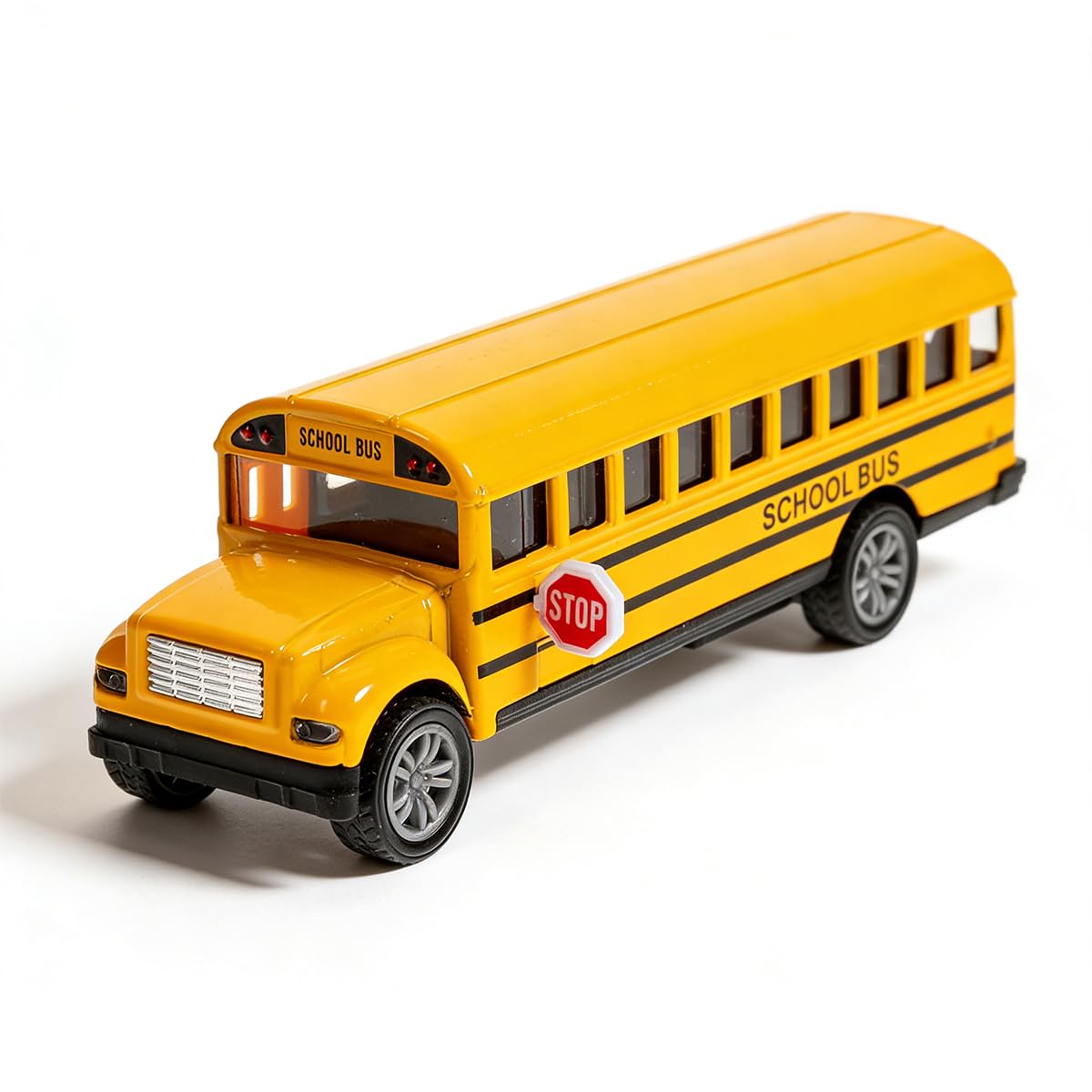 JynxtoyZeal Bus Toy Double Decker, Red Bus Models Toy Metal, 1:64 Scale Pull-Back Car, Car Accessories for Kids