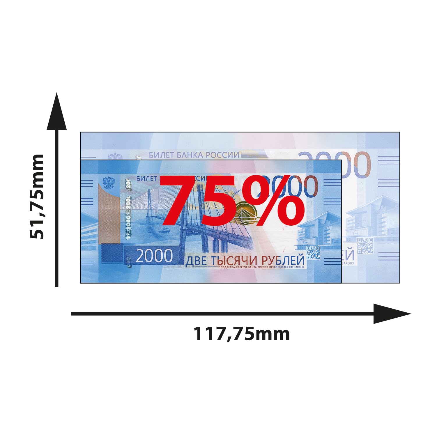 Lot De 250 Billets De Jeu Roubles Russes Miniatures (réduits à 75%) - 9 Valeurs De 5 à 5000 Roubles - Pour Décoration, Jeux, Accessoires Photo