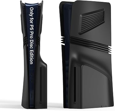 innoAura P5 Pro Plates Cover Faceplates for 2024 Model P5 Pro Disc Edition, Enhanced Cooling Vents & Dust Filter, Anti-Scratch Protective Case with Heat Dissipation Design Black