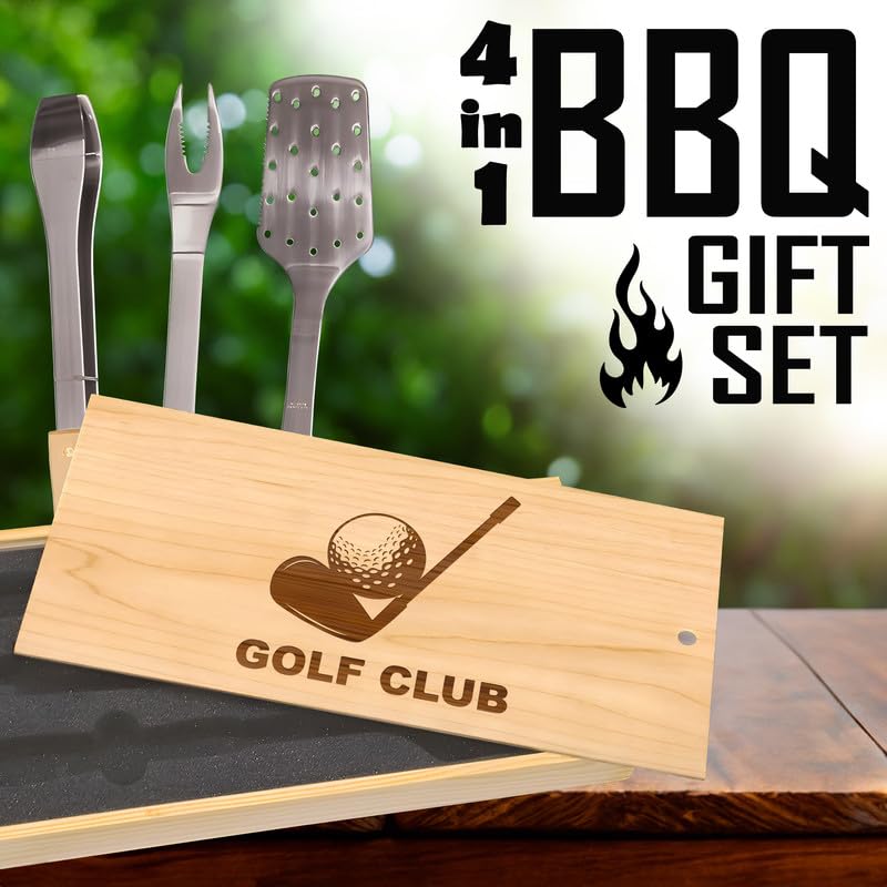 Set de Parrilla Grabado Golf Club Acero Inoxidable miniatura 6