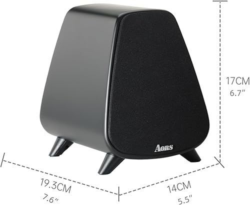 Miniatura 9 de AS31 - Altavoces activos para estantería con Bluetooth -2.0, altavoces estéreo para computadora de escritorio, altavoces de monitor 80WRMS/3 Negro