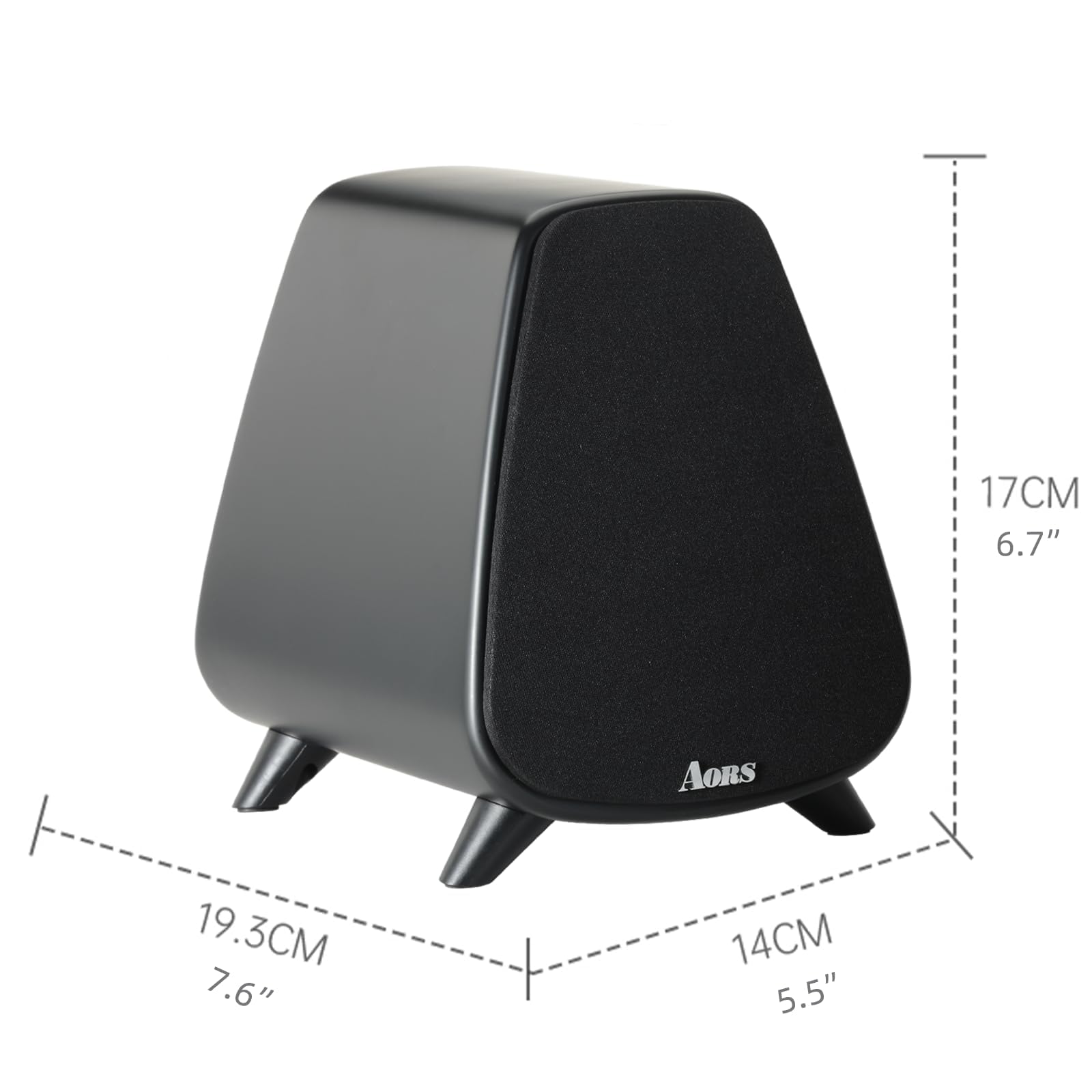 AS31 Enceintes actives Bluetooth -2.0 stéréo pour ordinateur de bureau, moniteur, entrées RCA basses 3" et entrée optique Noir