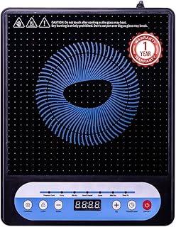 OTEK 2200W Induction Cooktop | Portable Electric Stove with Touch Panel | 8 Preset Modes, 11 Power Levels | Timer, Safety ... Price In India