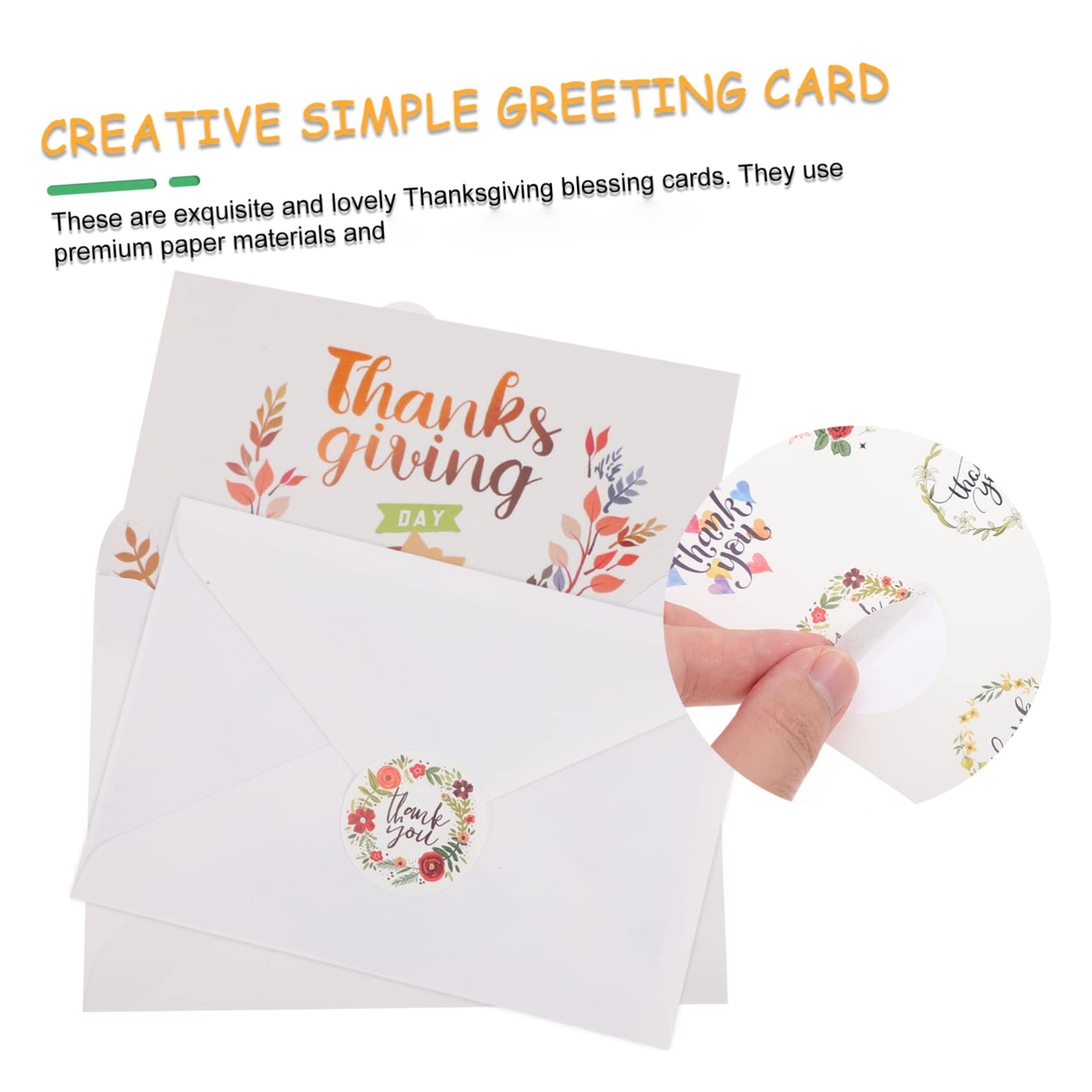 VILLCASE 48blätter Dankeskarten Kreative Und Minimalistische Postkarten Für Thanksgiving Blanko Grußkarten Für Feiertage Und Für Und Kollegen
