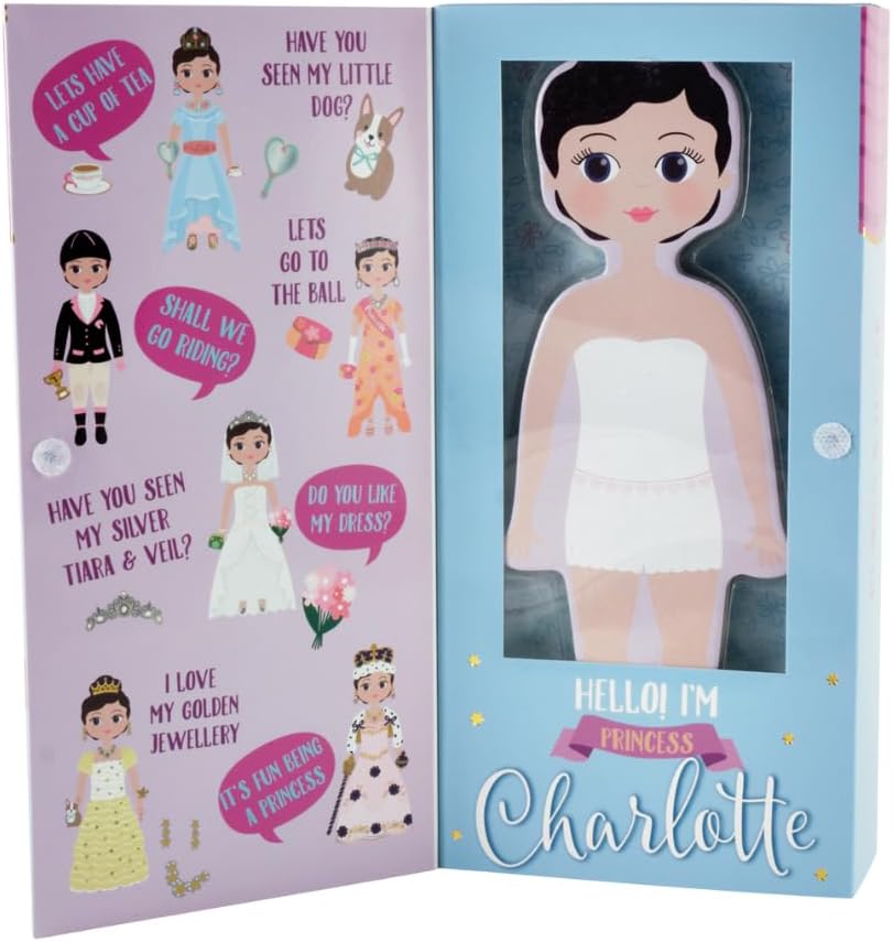 Floss & Rock Magnetic Dress Up Wooden Doll - Charlotte