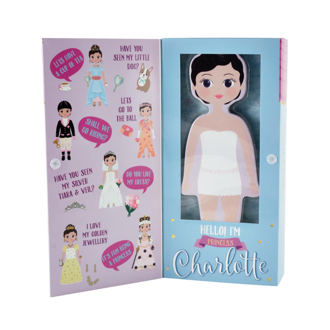 Floss & Rock Magnetic Dress Up Wooden Doll - Charlotte