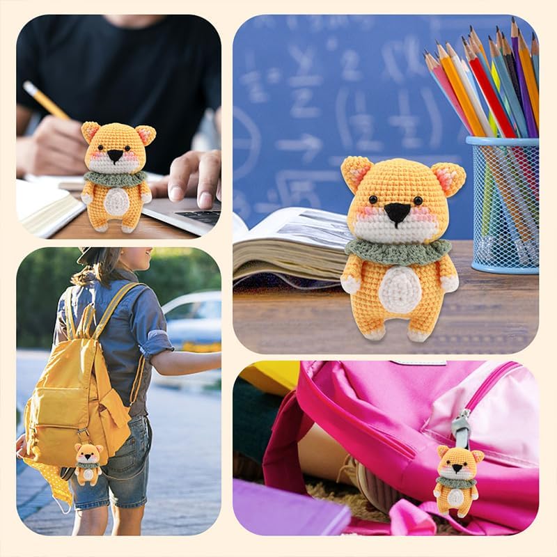 Miniatura 5 de conokata Kit de ganchillo para principiantes, para adultos y niños, adolescentes, perros animales, tutorial en video paso a paso, para amantes del