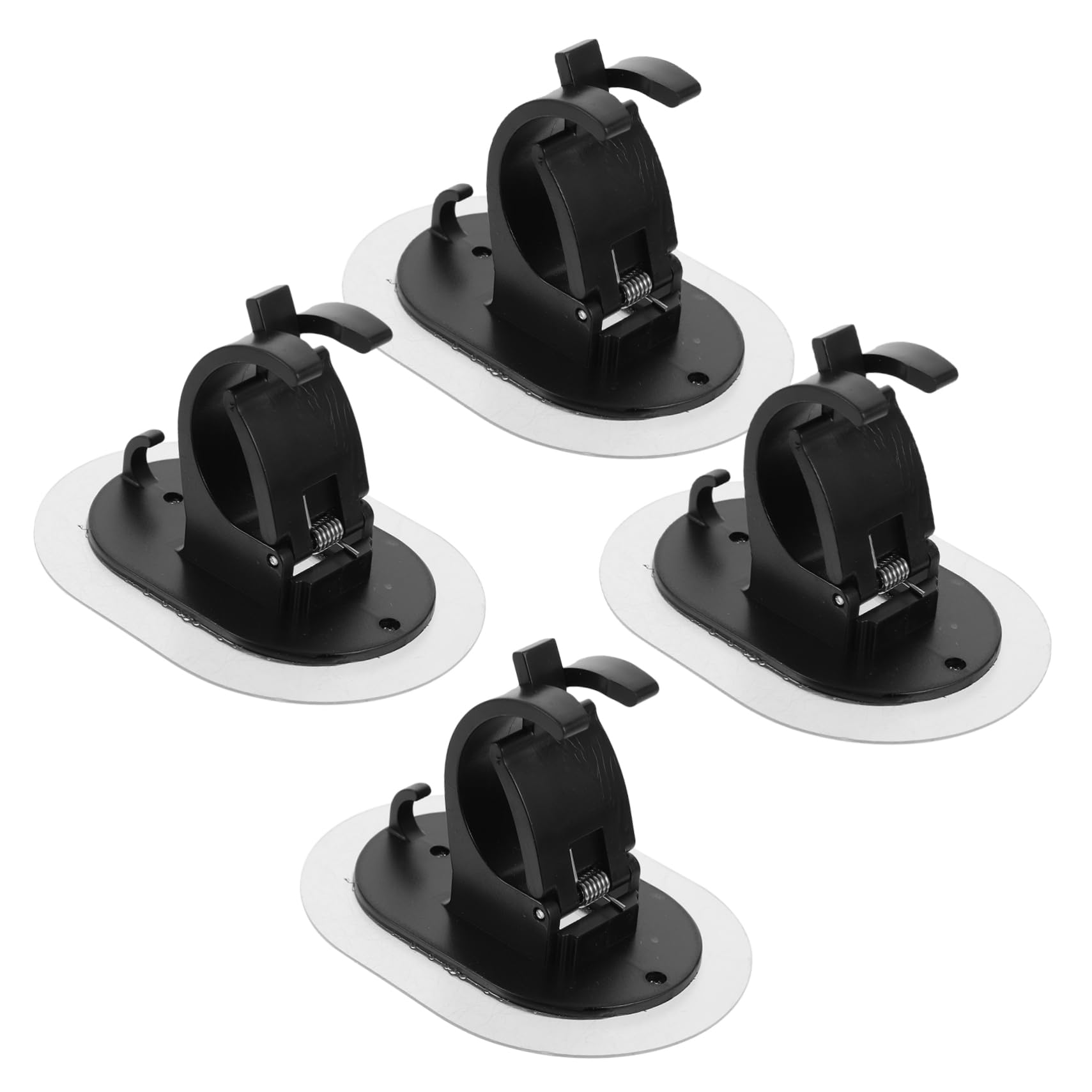 Amosfun 5 Ensembles Pinces À Tringle À Rideaux Accroches pour Tringles À Rideaux Support Tringle Rideaux Cintres De Tringle À Rideau pour Salle De Bain Crochet Auto-adhésif 4 Pièces * 5