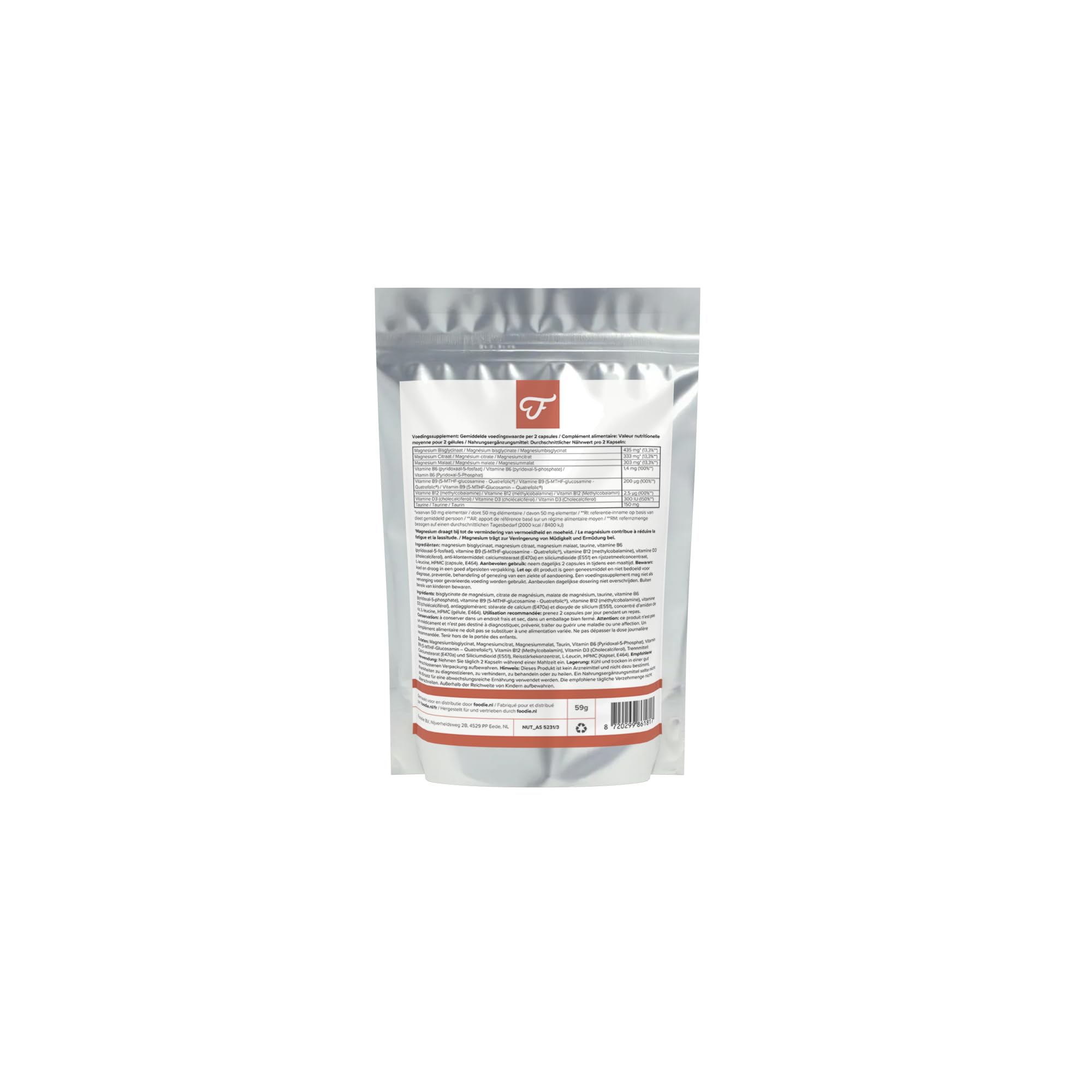 Magnesium Komplex Kapseln Hochdosiert – 3x 60 Kapseln mit Magnesium Bisglycinat, Citrate & Malat – für optimale Muskelfunktion, Energie & Entspannung – Angereichert mit Vitamin B12, B9, B6 & D3