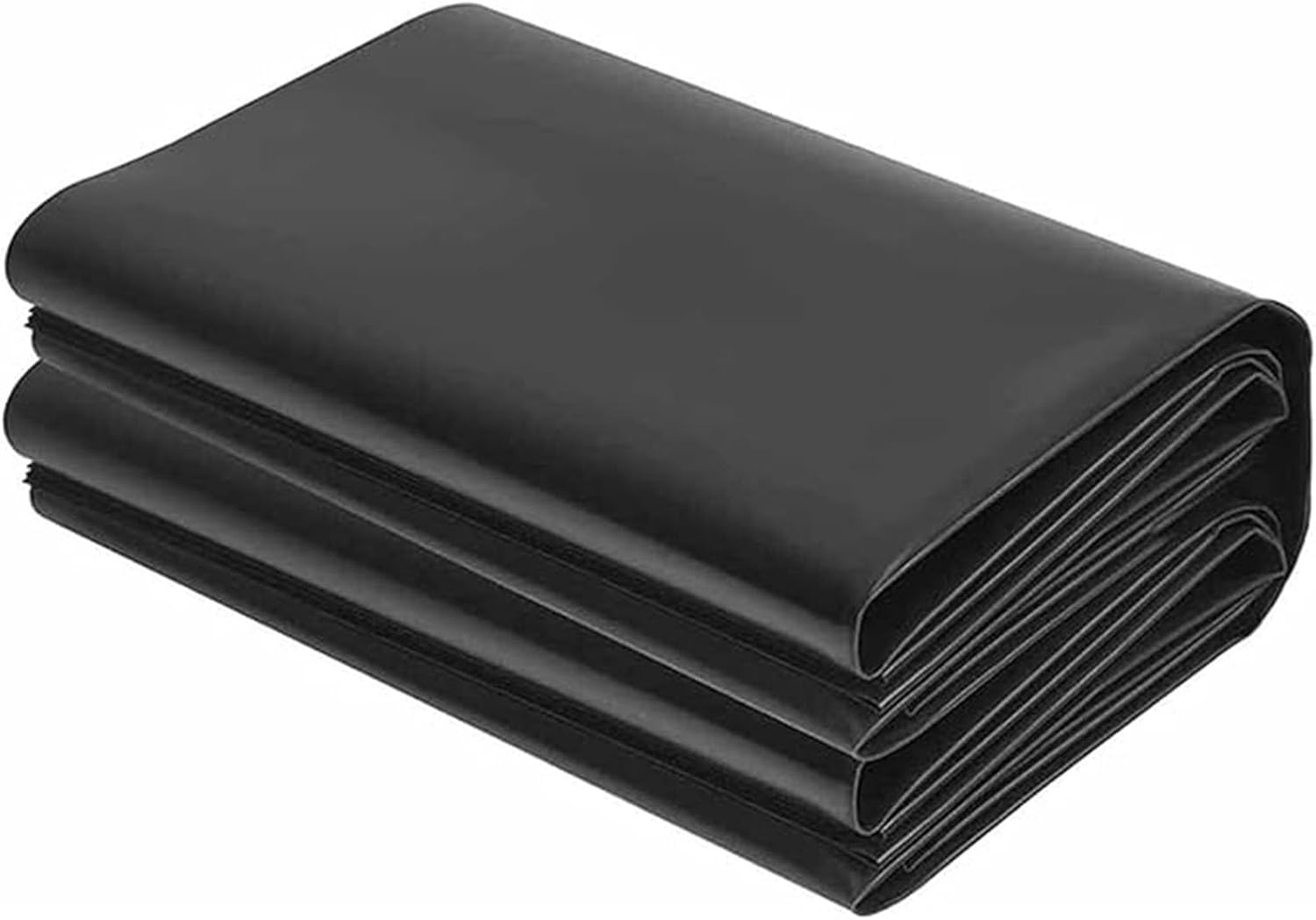Underlay Pond Liner for Outdoor Pond 3x4m 4x6m 5x8m 8x10m 10x12m, 0.12mm Thick Waterproof Sheet Sealing Film Pond Membrane for Fish Ponds Water Gardens, Black Pond Lining Film(16.4x23ft)