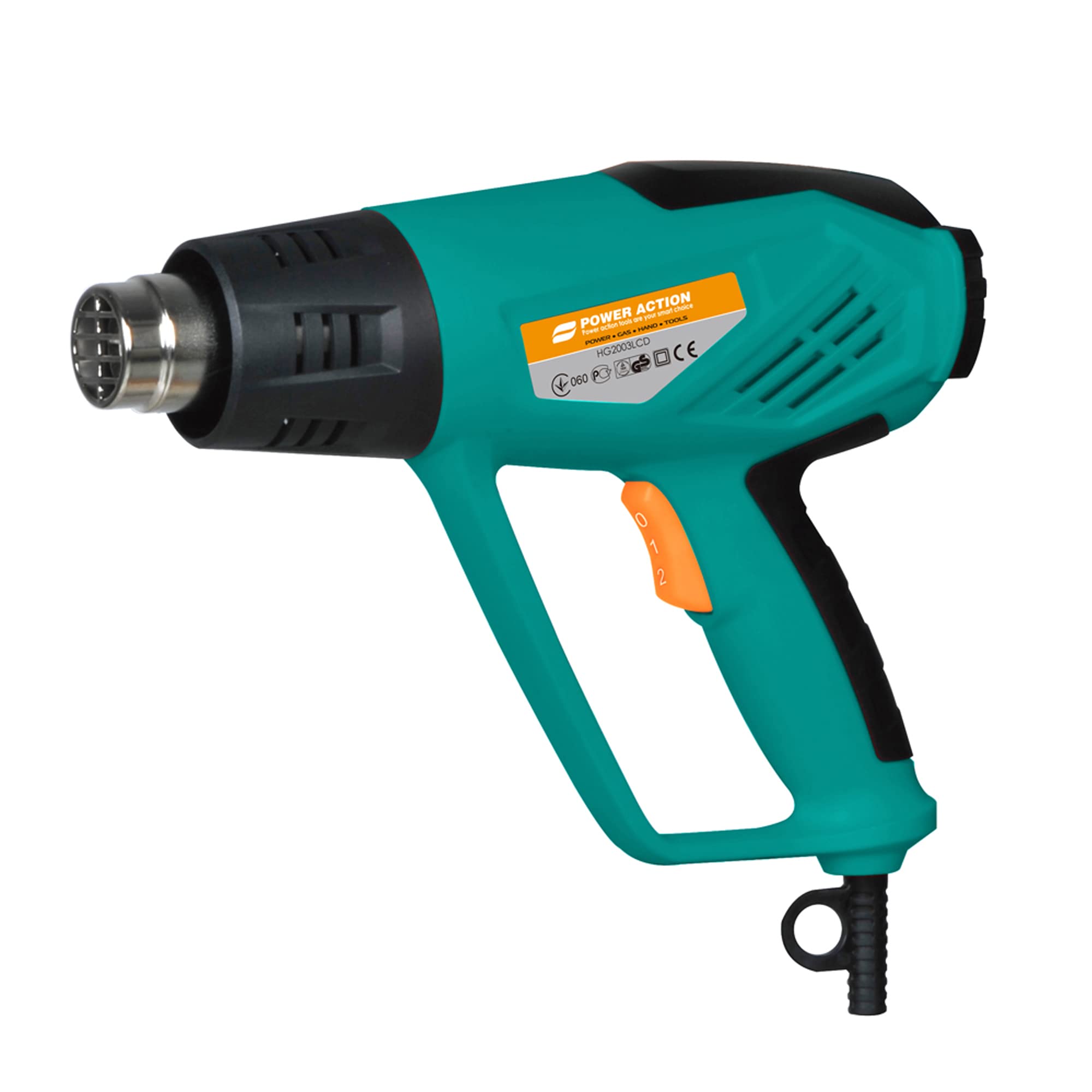 Suzec Power Action Hot Air Gun HG2000V 220-240V,50Hz Input Power 2000W Accessory 6 pcs (HG2000V, Green & Black)
