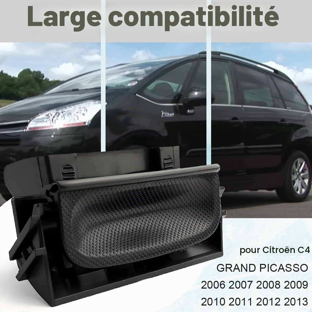 ZAMDOE 8726V7 Poignée de Coffre de hayon pour Citroën C4 Picasso 2006-2013 Grand Picasso 2006 2007 2008 2009 2010 2011 2012 2013 Pièces Rechange 6554.V5 Interrupteur déverrouillage hayon