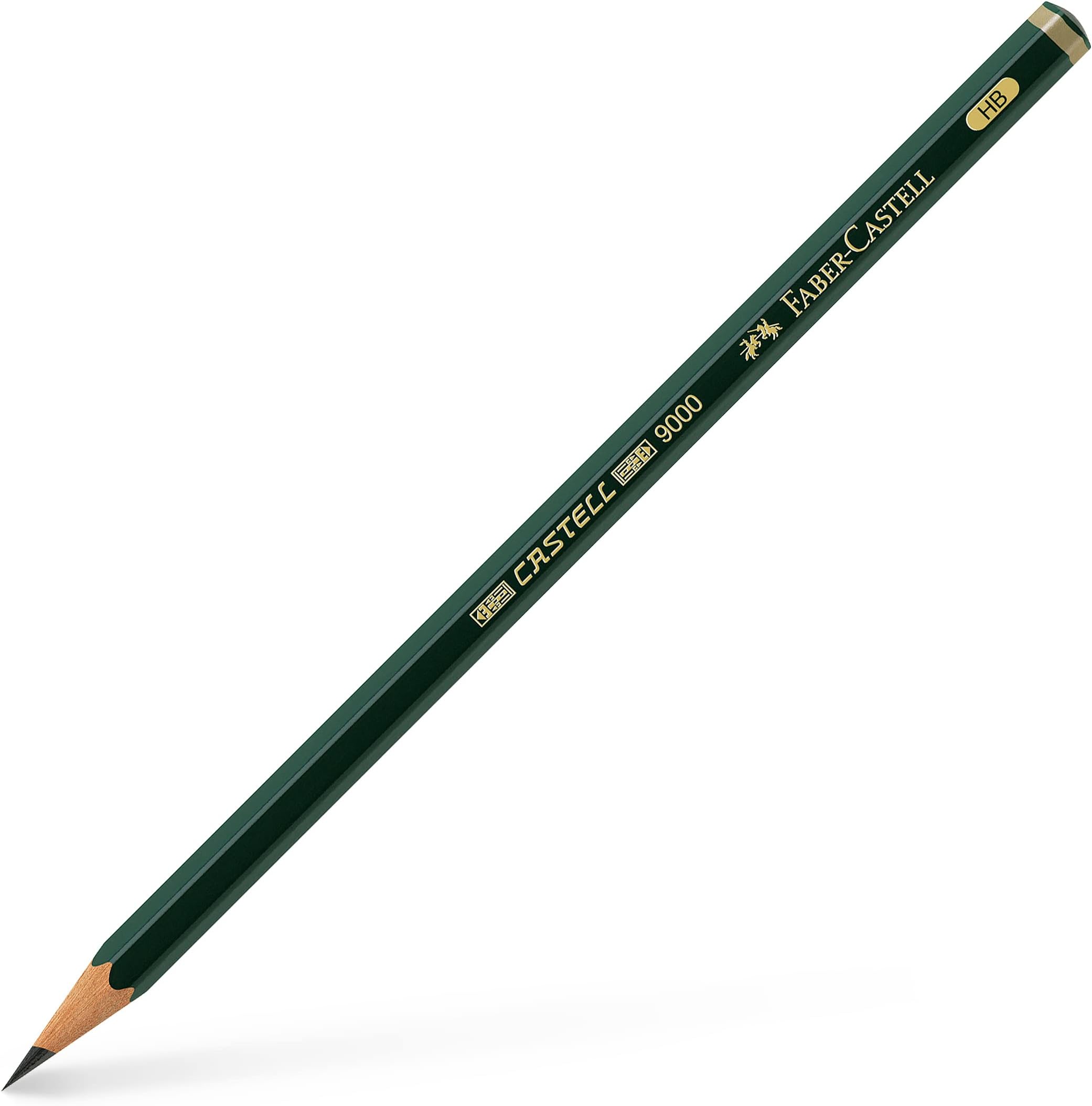 CASTELL 9000 - wooden pencils (HB, Black, Triangular)