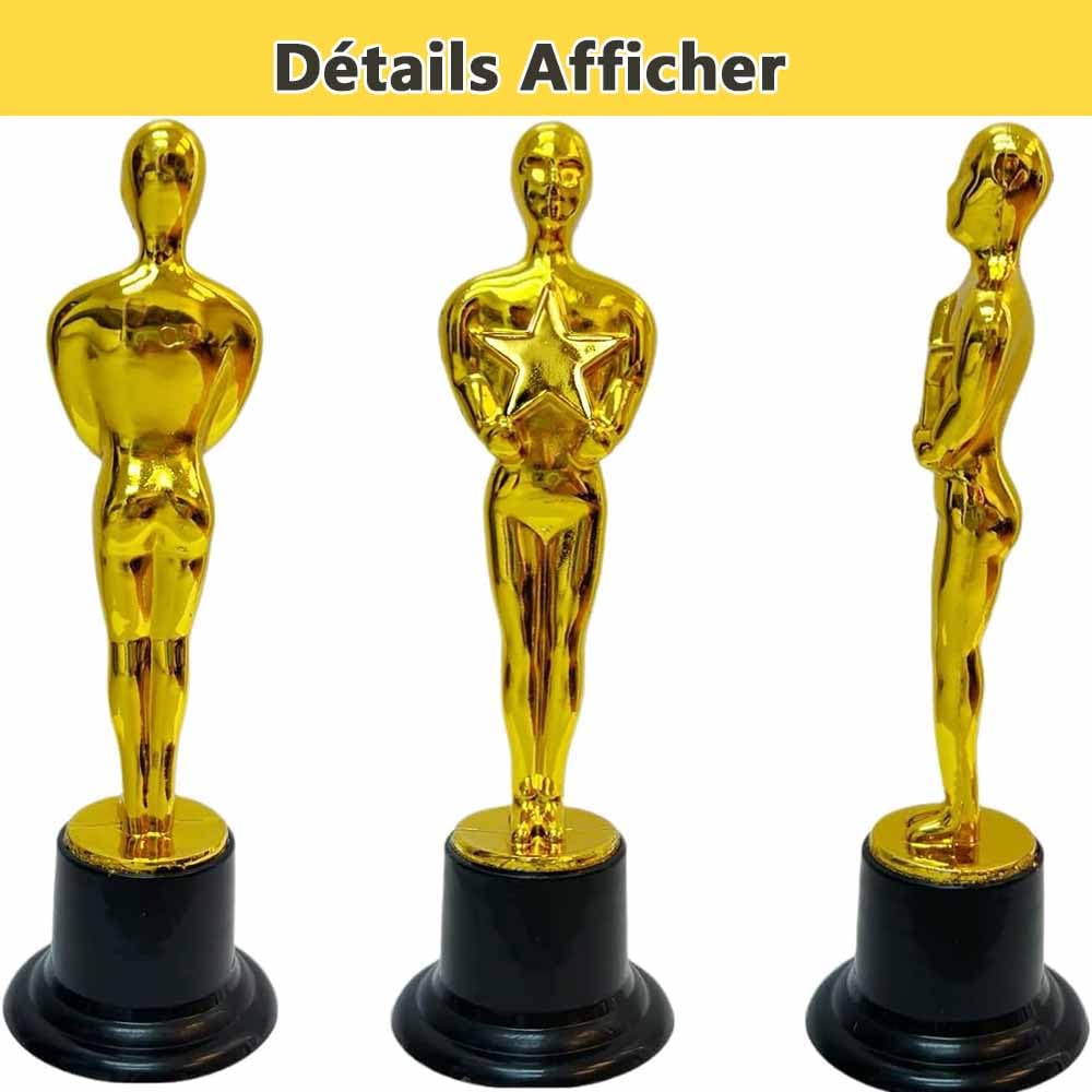 Voarge Trophées en Plastique Personnalisables, 12 Pièces, pour Football, Enfants, Écoles, Fêtes et Célébrations