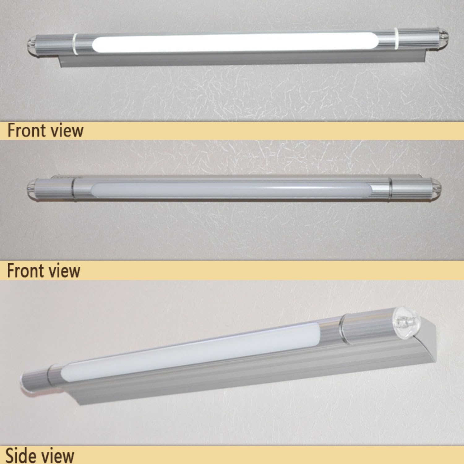 Lampada da Specchio in Acciaio Inox per Bagno Applique Bagno Specchio Moderno Sconce da Parete per Trucco Girevole di 360° Luce Specchio Bagno LED Impermeabile IP44 per Make-Up e Rasatura
