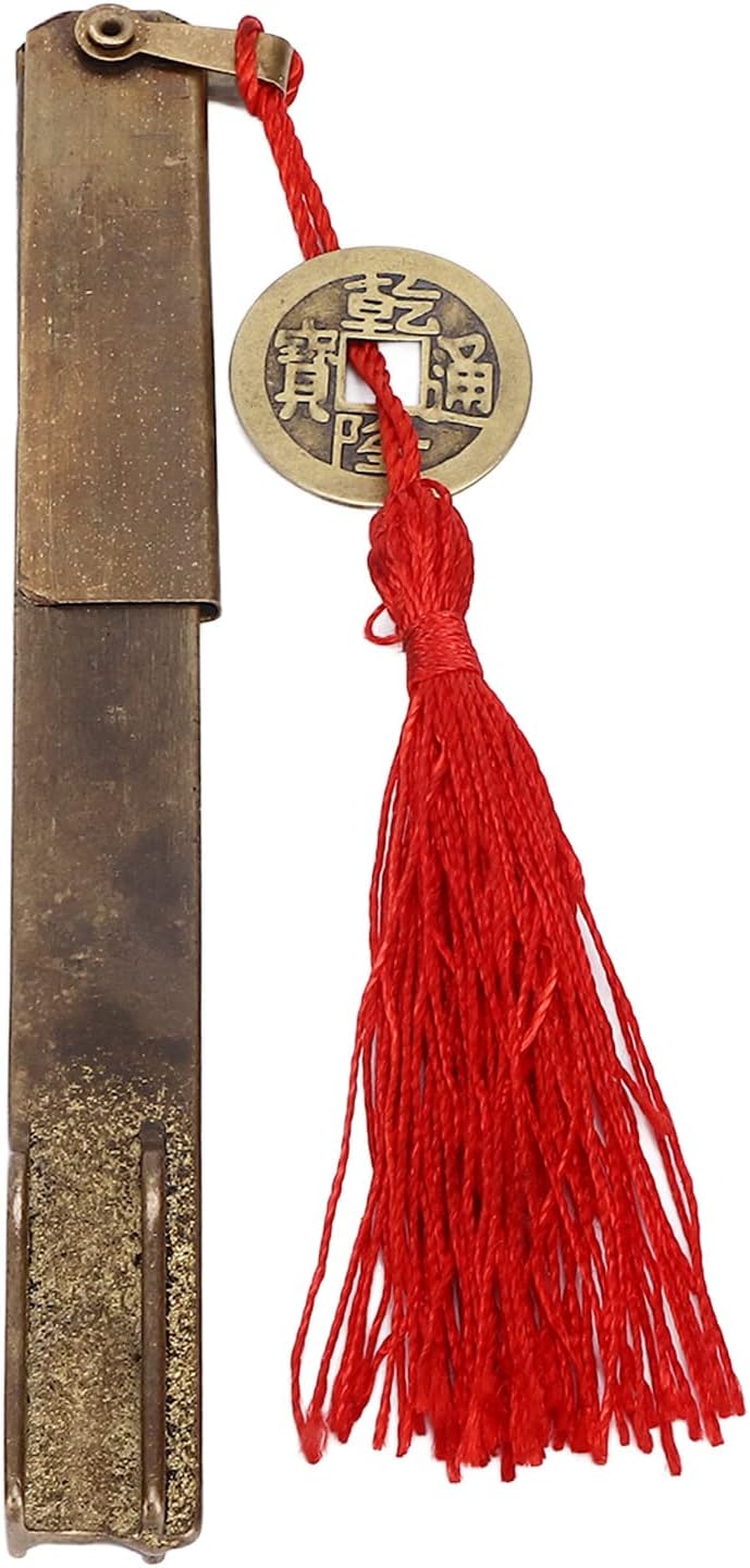 Chinese Antique Lock R Spacing 9cM 3.5in Pattern Brush Horizontal Padlock Lock for Gift Boxes Cabinets Chinese Antique Lock R Spacing for Family