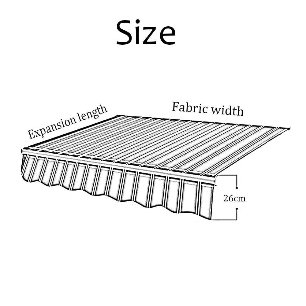 Markiza tarasowa wymienna tkanina górna pokrywa w paski, osłona przeciwsłoneczna na taras i okna rozmiary: 10' x 8' 12' x 10' 20' x 10' (3.0x1.5 m) 3x1,5 m ochrona na zewnątrz