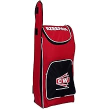 CW EZEE PAK Shoulder Cricket kit Bag Red/Black,Duffel Backpack Cricket Extra Side Bat Compartment Red Black