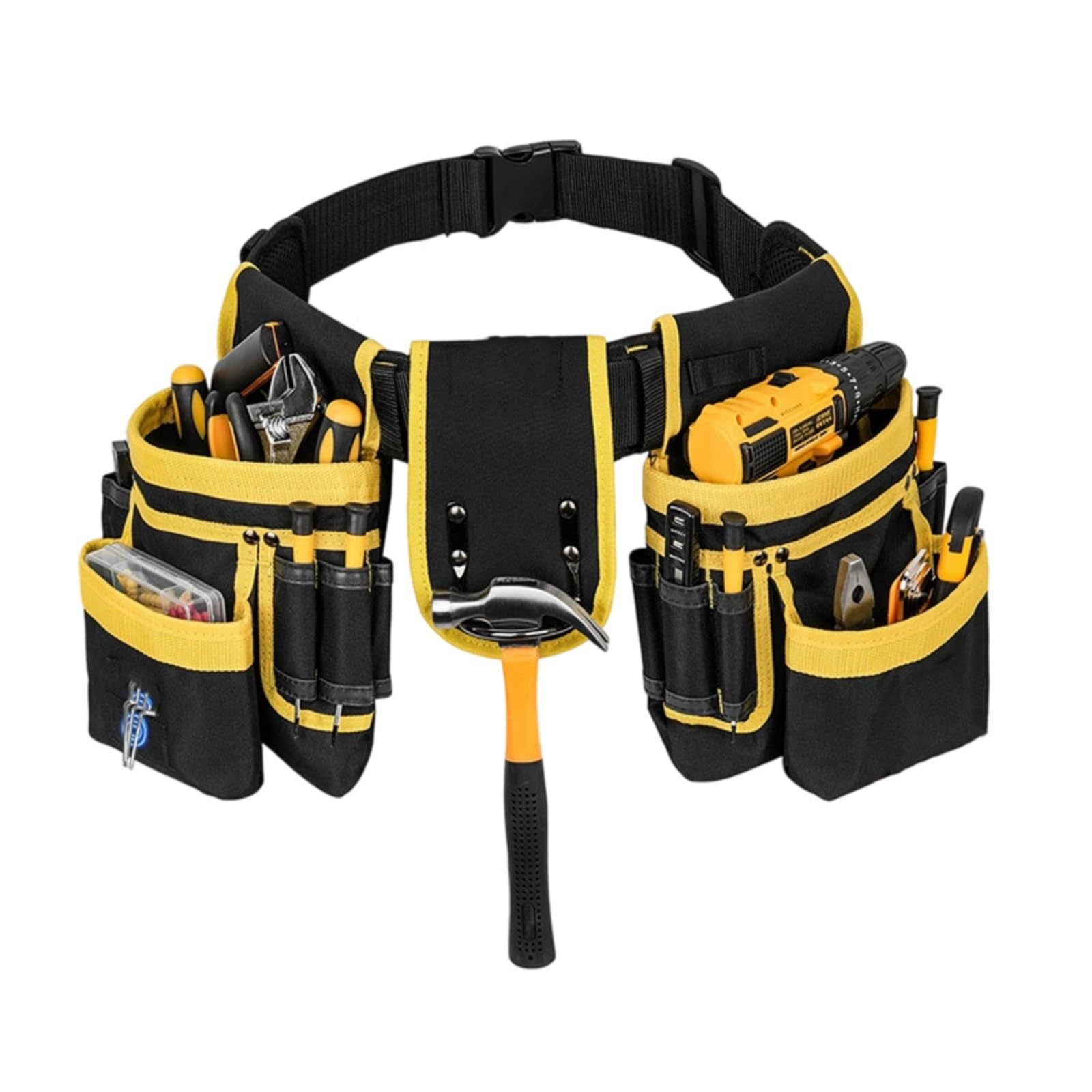 Exqiour Yellow 2 Reinforced Oxford Cloth Multi-Functional Repair With Compartments For Technicians Compartments For Technicians