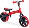 Yvolution Y Velo Junior Toddler Balance Bike | 9 Inch Wheel No-Pedal Training Bike for Kids, Early Learning Bicycle with 3 Adjustable Wheels, Outdoor Gift for Age 18 Months 2 3 4 5 Year Old Boy Girl