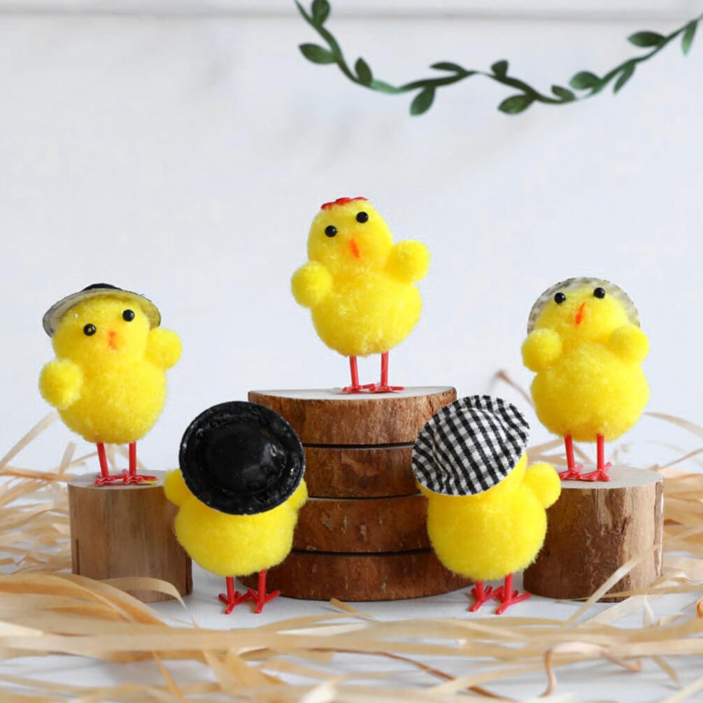 ibasenice 24pezzi Decorazioni Pasquali Peluche Da Pulcini Adorabili Per Festività Pasquali Perfetti Per Ufficio e Casa