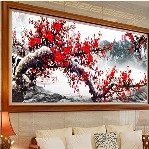 Peinture diamant 80x220cm pour décorer le mur d'un grand salon moderne