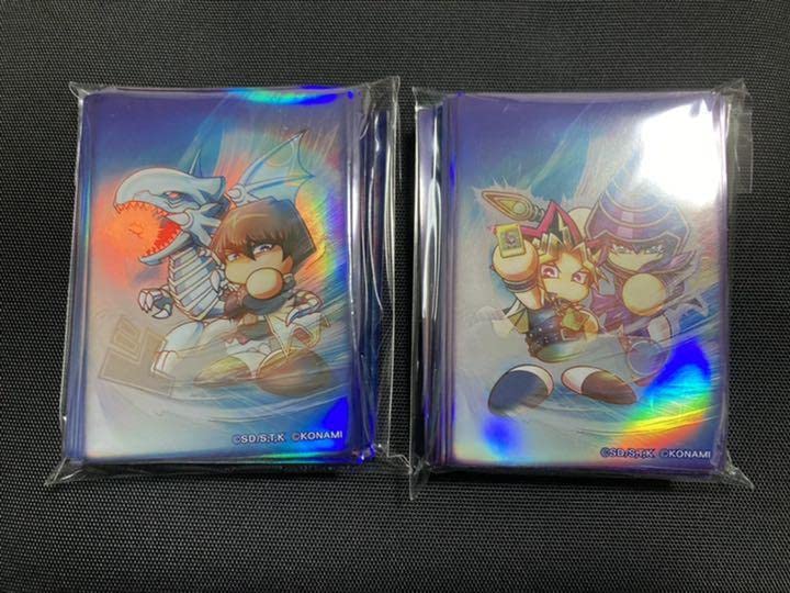 遊戯王 スリーブ パワプロコラボ　青眼の白龍　ブラックマジシャン　ブラマジ　3点 遊戯王 スリーブ パワプロコラボ 青眼の白龍 ブラックマジシャン
