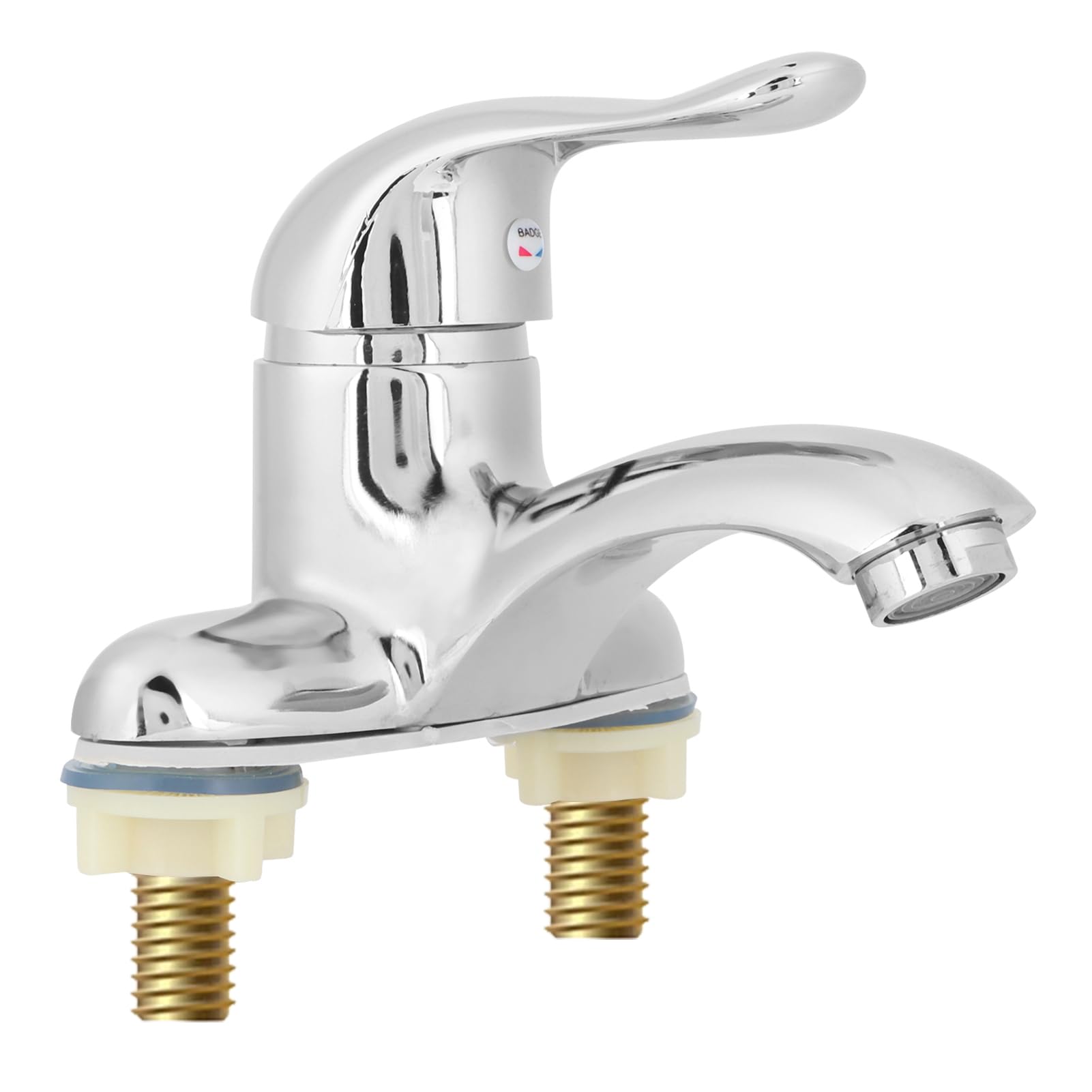 Single Hole Bathroom Faucet - G1 2 Zinc Alloy and ABS Hot and Cold Water Mixing Sink Single-Handle