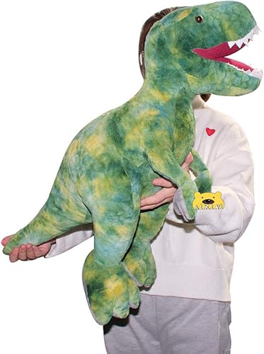 Miniatura 7 de AIXINI Juguete gigante T-Rex de peluche de dinosaurio, 31.5 pulgadas, animal de peluche realista para niños y niños, verde