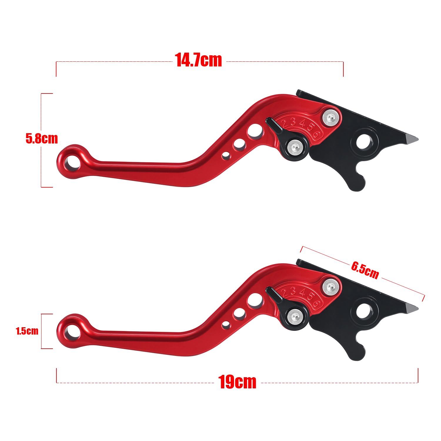 MFGZD CNC Moto Levier D'embrayage De Frein Court Réglable Pour MT-07 FZ07 14-24 / MT-09 14-24/ FZ09 14-15 / FJ09 15-24 / XSR900 16-18 / XSR155 09-24 / Tracer 900GT 18-20 / FZ6R 09-17 / XTZ700 20-24