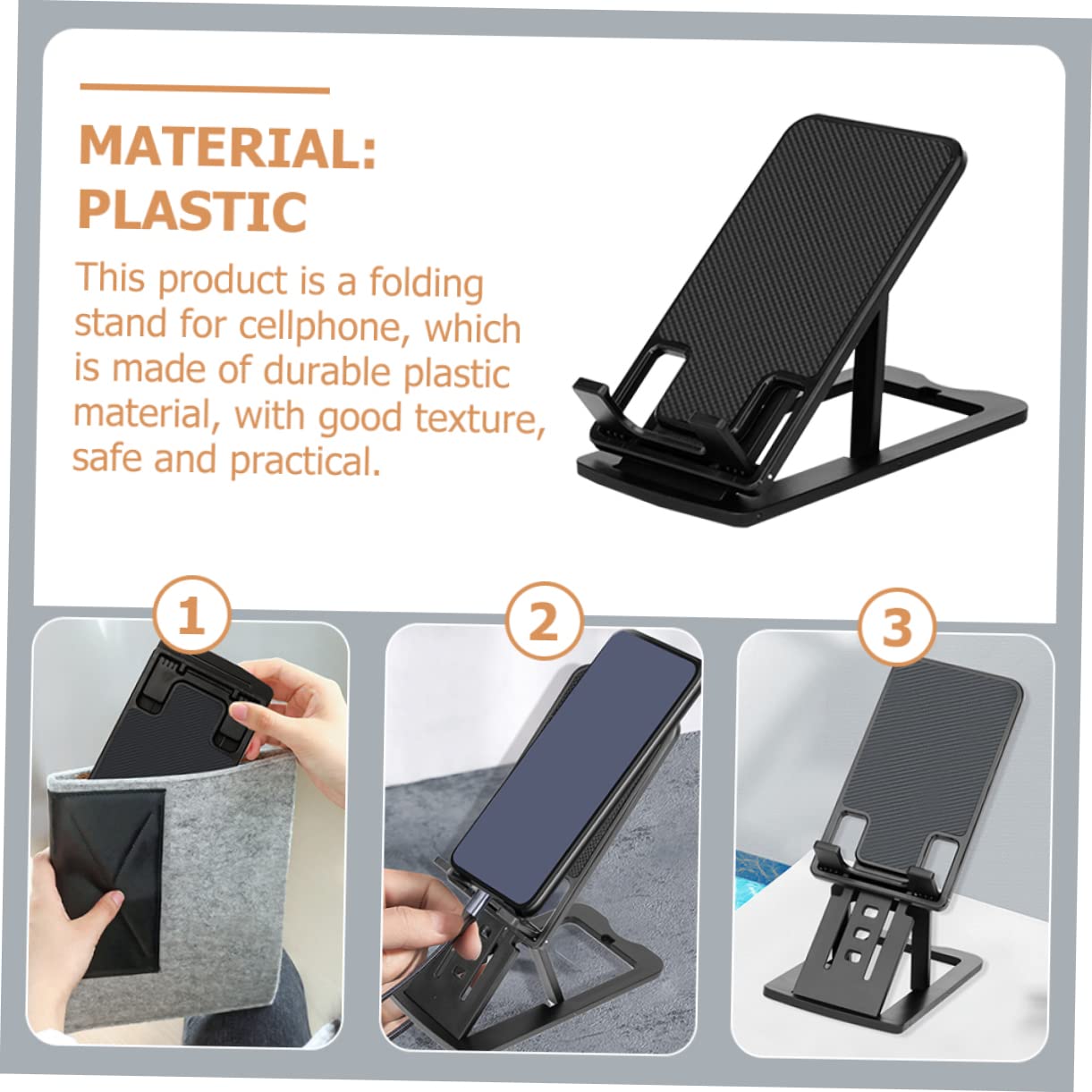 Hemobllo Support de Téléphone Réglable Support pour Smartphone de Bureau pour Téléphone Portable Hemobllo Support de Téléphone Réglable Support pour Smartphone de Bureau pour Téléphone Portable