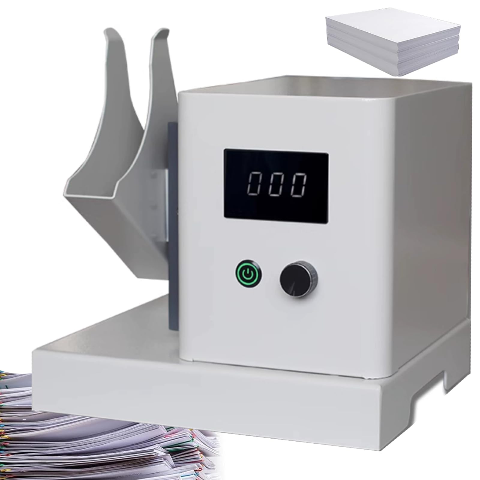 MYFTNP A4-a6 Electric Paper Sorting Machine, Automatic Paper Jogger, With 50mm Paper Holder, 0-100 Adjustable Jitter Strength, Jitter Frequency: 2800rpm, For Offices And Archives