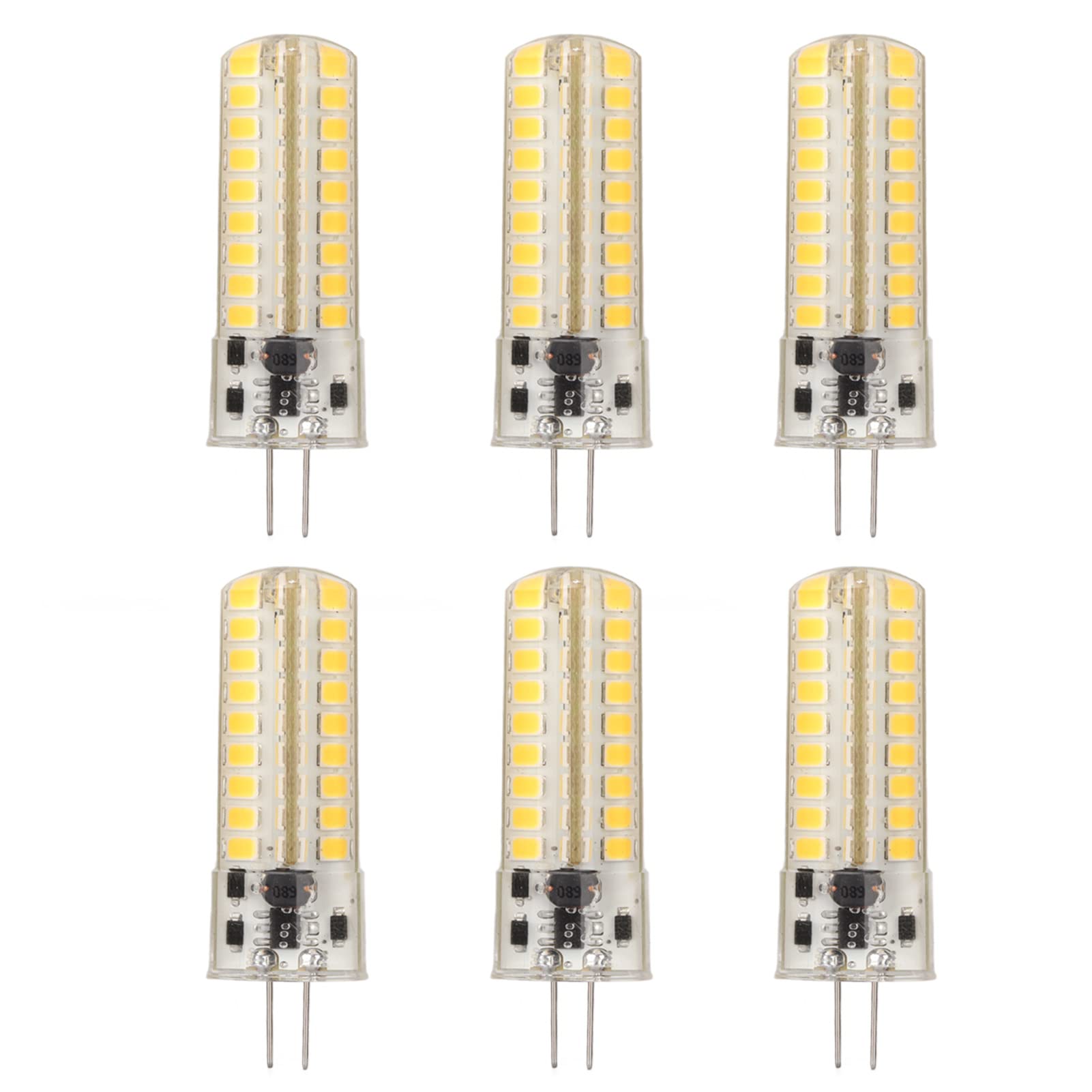 Haofy 6pcs G4 LED Birne 700LM 7W 72LED 360 Grad Beleuchtung Silikon G4 Birne für Deckenleuchte Wandleuchte AC DC12V G4 LED Glühbirne G4 Glühbirne Glühbirne(#2)