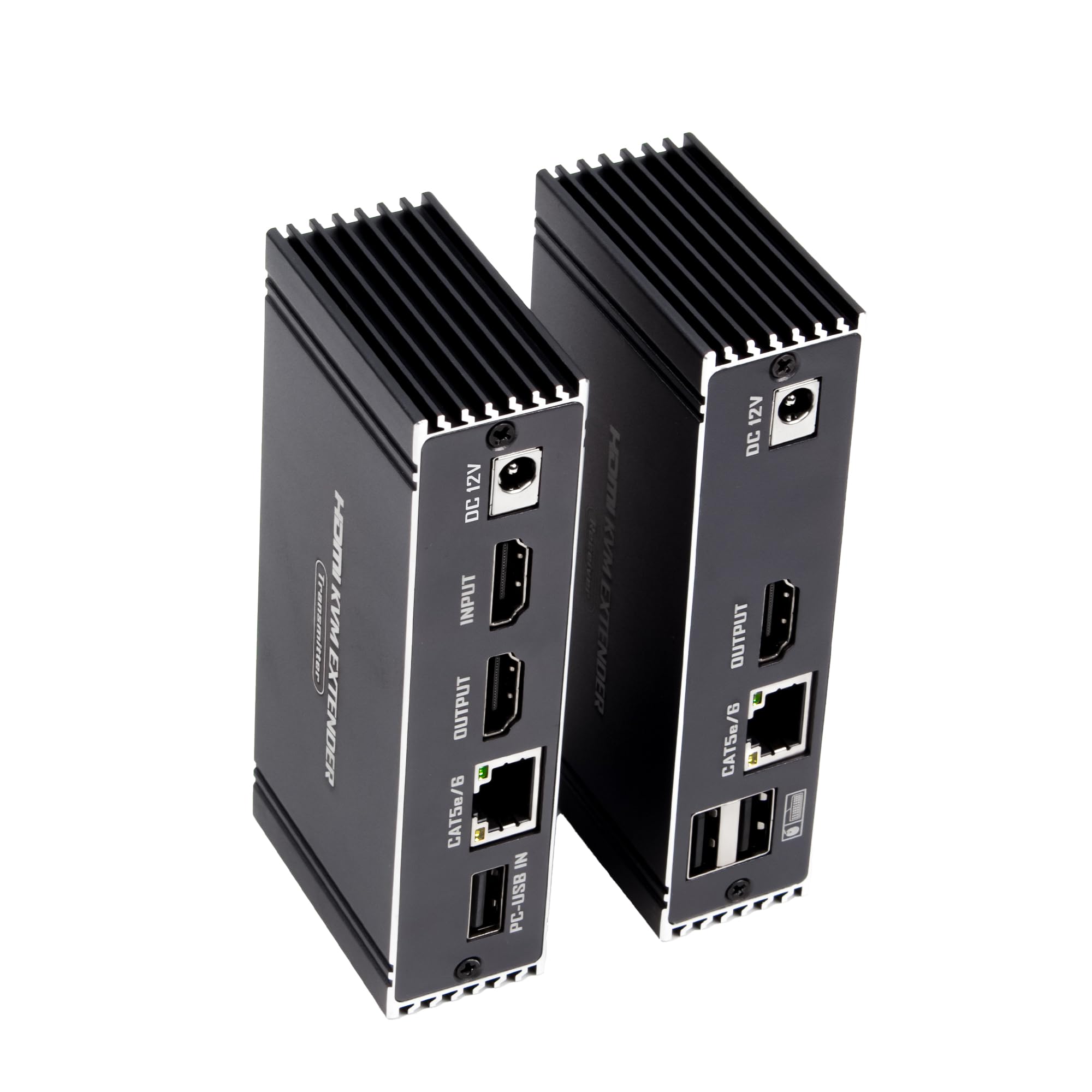 Extendeur KVM HDMI 4K 60Hz 65M Extendeur,HDMI avec contrôle KVM USB RJ45 65M sur Cat5e/Cat6 POC avec prise en charge de la boucle Clavier et souris USB pour PC