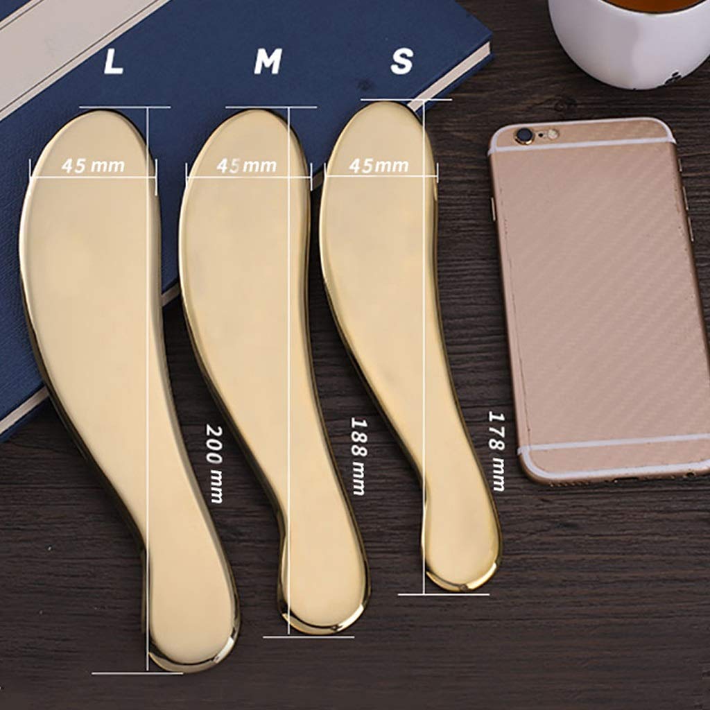 Herramienta de masaje de Gua Sha, Body Relief Stress Massager, Herramientas de terapia física para el hogar, Raspado Gua Sha de mano de cobre puro para las extremidades posteriores del cuello Hombro