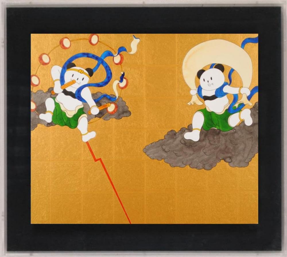 値下げ　原画　風神雷神　送料込み　ポップアート　絵画　アクリル　現代アート 値下げ 原画 風神雷神 送料込み ポップアート 絵画 アクリル 現代