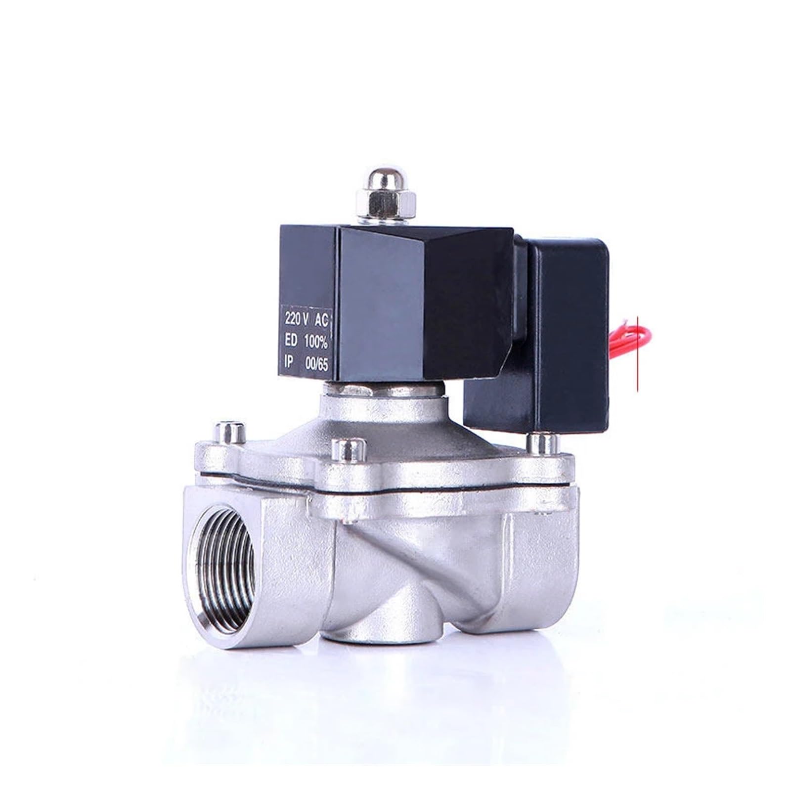 LNHHG DN25 Normally Closed Solenoid Valve Water Stainless Steel Solenoid Valve IP65 Fully Enclosed Coil