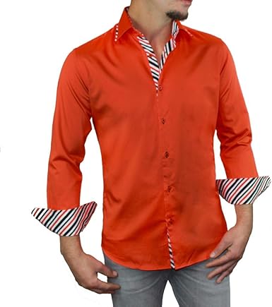 orange button down dress