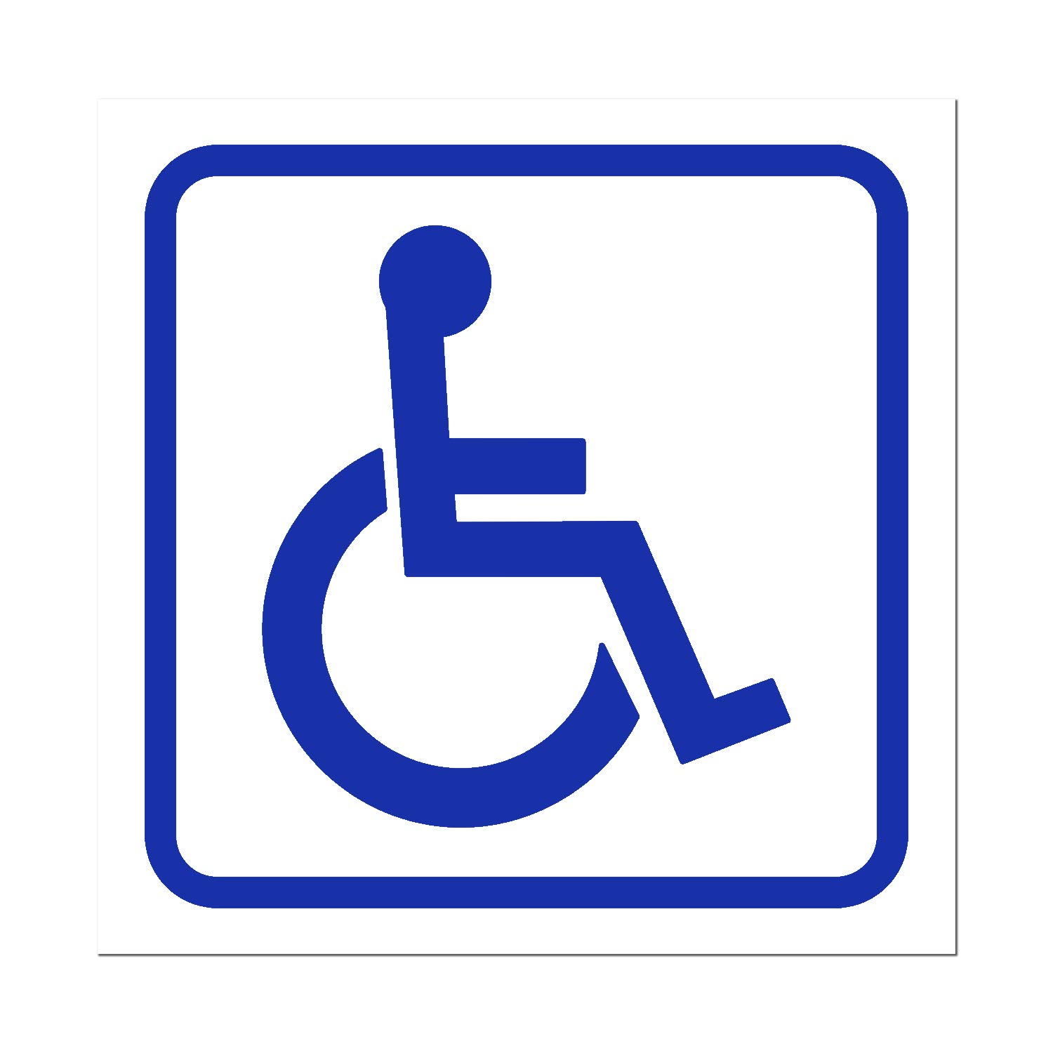 Handicapped Decal Sticker - Disabled Symbol Sign - Original Handicap Wheelchair Logo with Border - Many Colors and Sizes to Choose From
