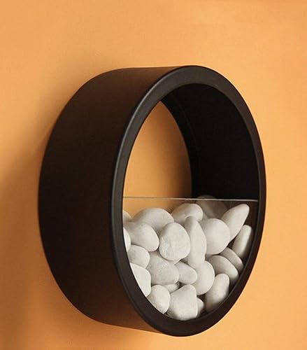 Miniatura 4 de Ecosides - Juego de 3 macetas redondas para colgar en pared, terrario para suculentas, contenedor con soporte de montaje independiente de metal,