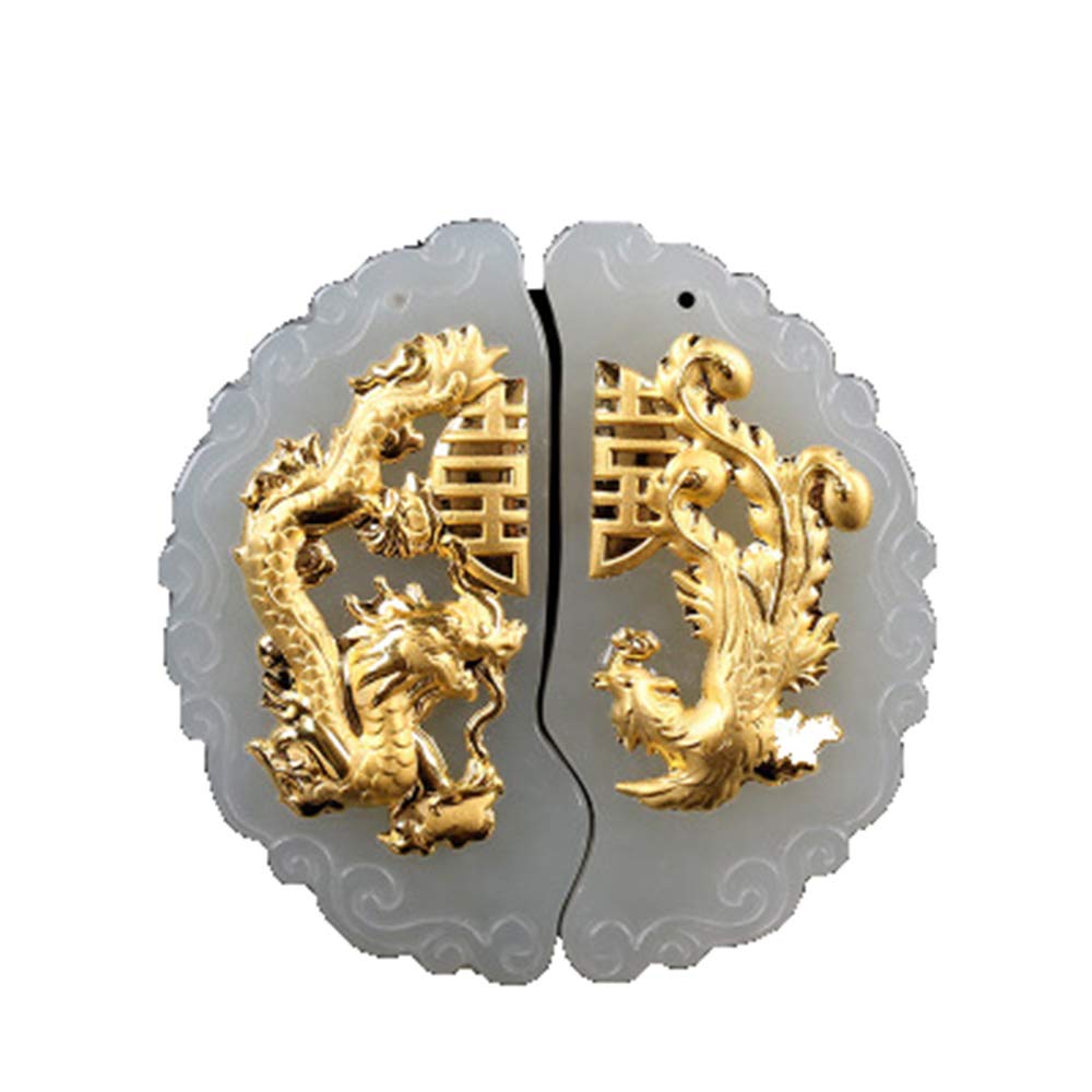 Pendentif en Jade et or véritable : artisanat d'art en Jade Hetian naturel d'exception