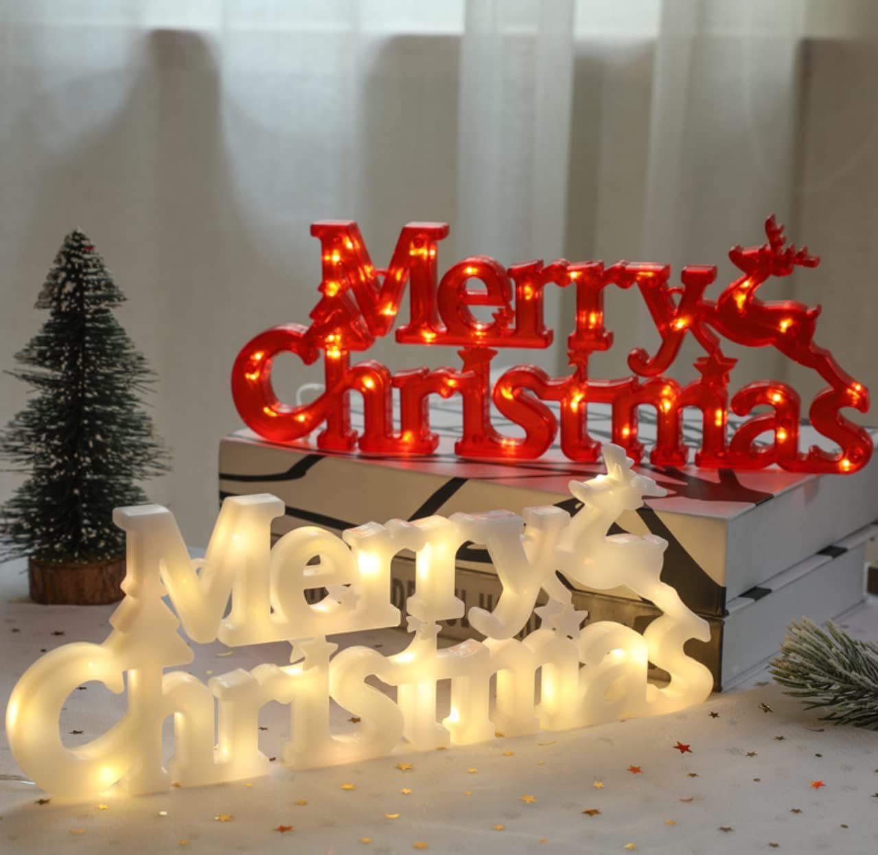 Amazon.co.jp: メリークリスマスプレート LED merry christmas