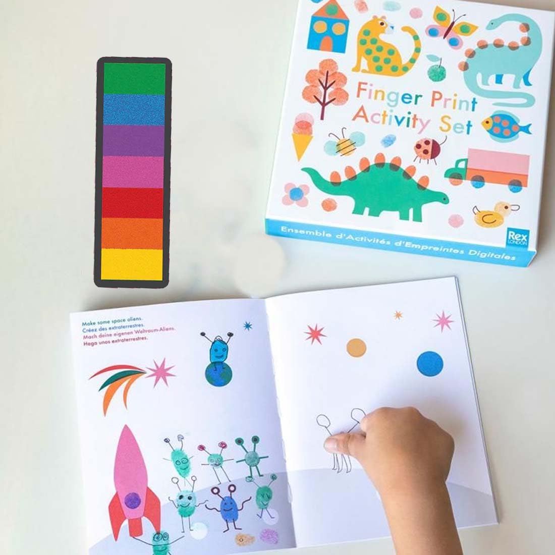 Abhinandan Decors Fingerprint Activities Dinosaur Art Book for Art Lovers Painting Kit Fingerprint Art Activity Book for Children Age 4-9 years with Thumbprint Gadget | Colouring Book for Kids (B0D8GBP23T) Amazon Price History, Amazon Price Tracker
