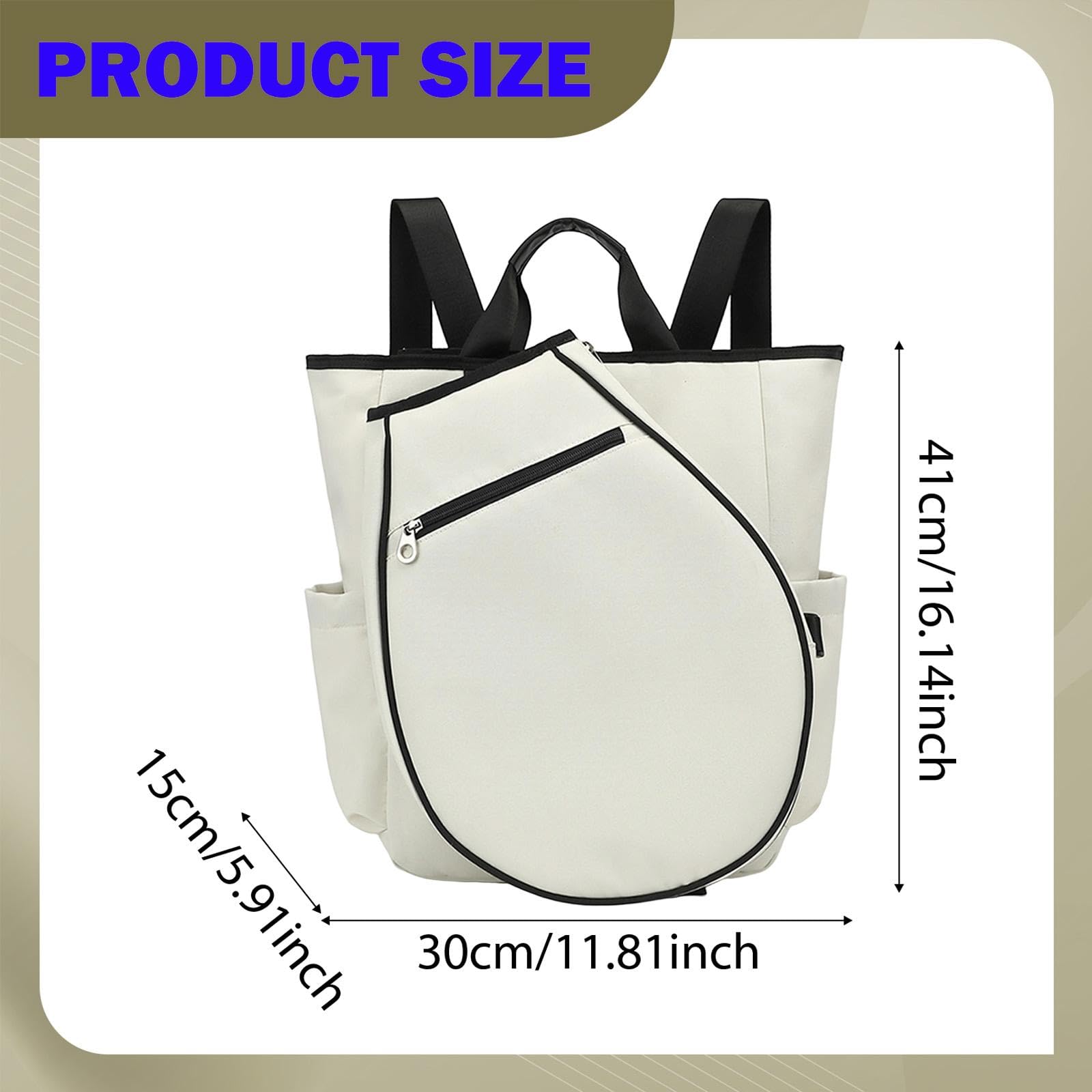 Zaino da Tennis Zaino Sportivo Sacca da Badminton Borsa Porta Racchette Leggero E Impermeabile con Tasche Multiple Adatto per Uomini Donne E Giocatori