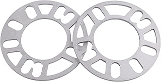 DCVAMOUS 2PC 4X98 4X100 4X114.3 4X115 5X100 5X108 5X110 5X112 5X114.3 5X115 5X120 5X127 5X130 5X4.5 5X4.75 5X5 Universal Wheel Spacers 1/5 Inch (5mm) for 4 & 5 Lug Rims Bolt Pattern 98mm to 130mm