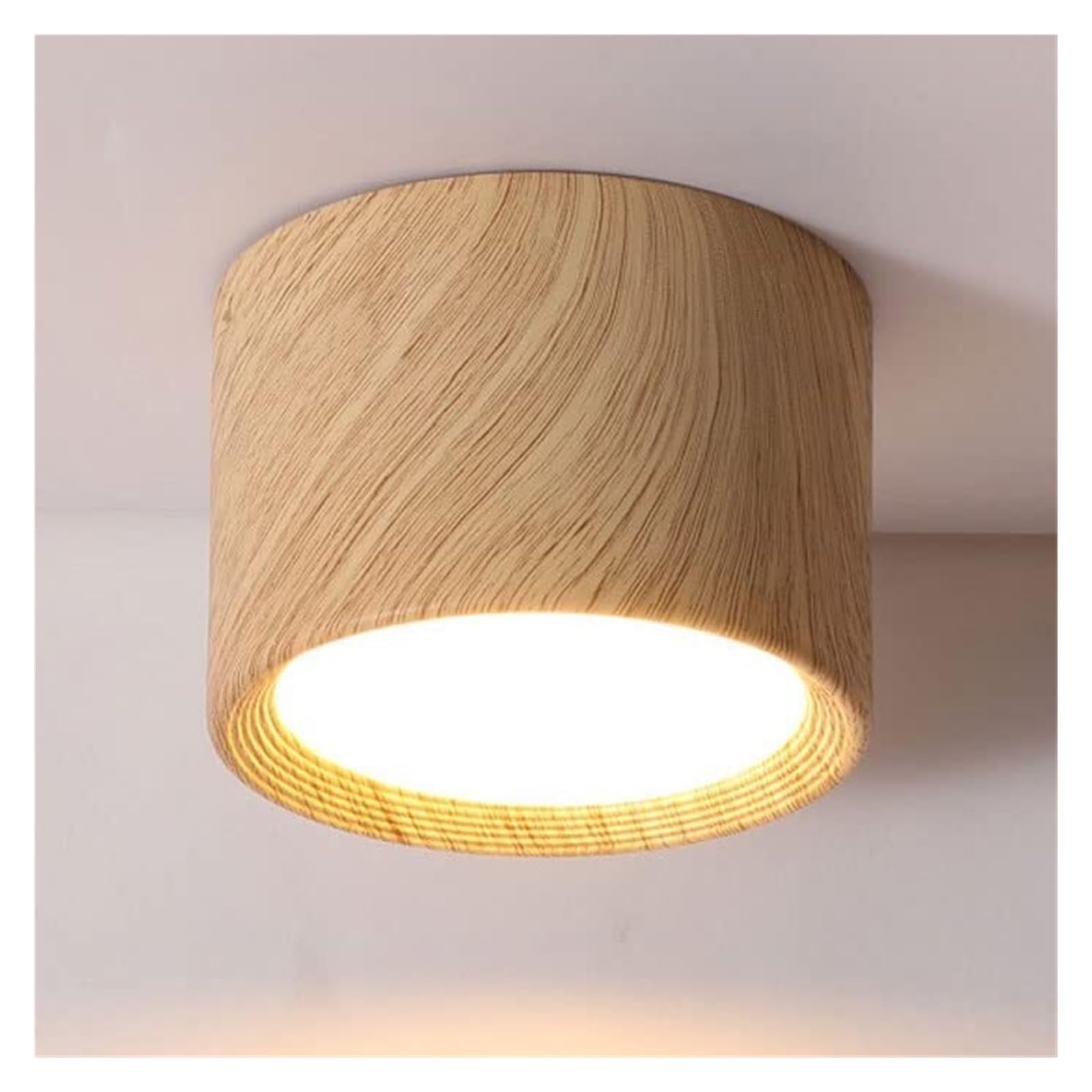 KHUKHU Modern Ceiling Spotlight Led Surface Mounted Display Downlight, Picture Lights & Mini Accent Spotlights, 12W Accent Spot Light Indoor for Hallway Corridor Gallery(Wood4000K)