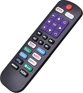Universal Replacement Remote for All Roku Built-in Smart Tv with 12 Shortcut Keys TCL/Hisense/Onn/Sharp/Insignia/Element/Haier/Hitachi/Lg/Sanyo/Jvc/Magnavox/RCA/Philips/Westingho
