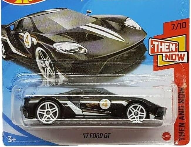 Image of Hot Wheels 17 Ford GT Then and Now Ages 3 and Up 164 /250 (Black)