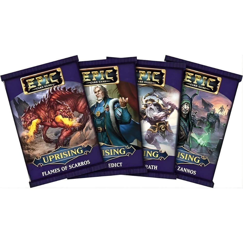 WISE WIZARD GAMES, Pacchetto gioco di carte epico: set base, Guardiani di Gowana, Duelli Boxed Sets Plus 4 pacchetti di carte tribù perdute, 4 pacchetti Pantheon, 4 tiranni, 4 rivolta (19 articoli)