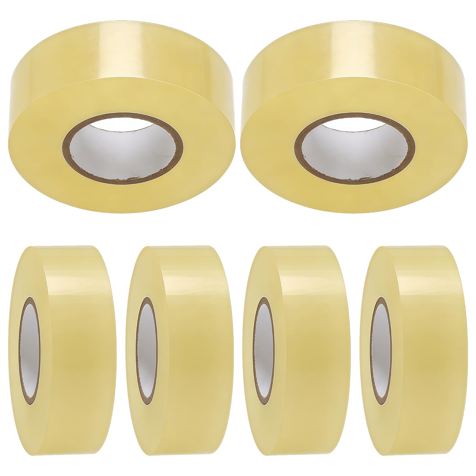 Lezevn 6 Pack Clear Hockey Tape Rolls Clear Multipurpose Tape Self-Adehesive Grip Tape Wear Resistant Stick Tape for Badminton Grip Ping pong Racket Golf